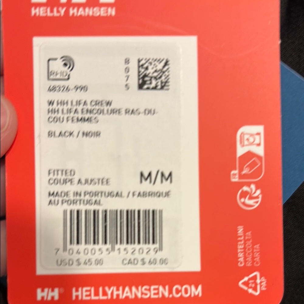 Helly Hansen Black Label Tag